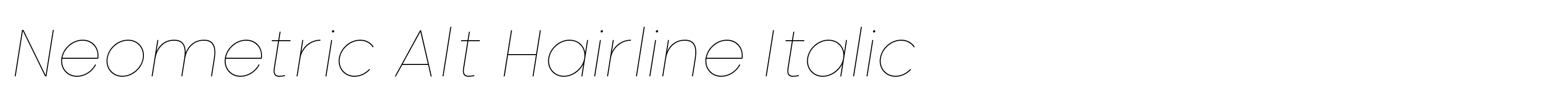 Neometric Alt Hairline Italic